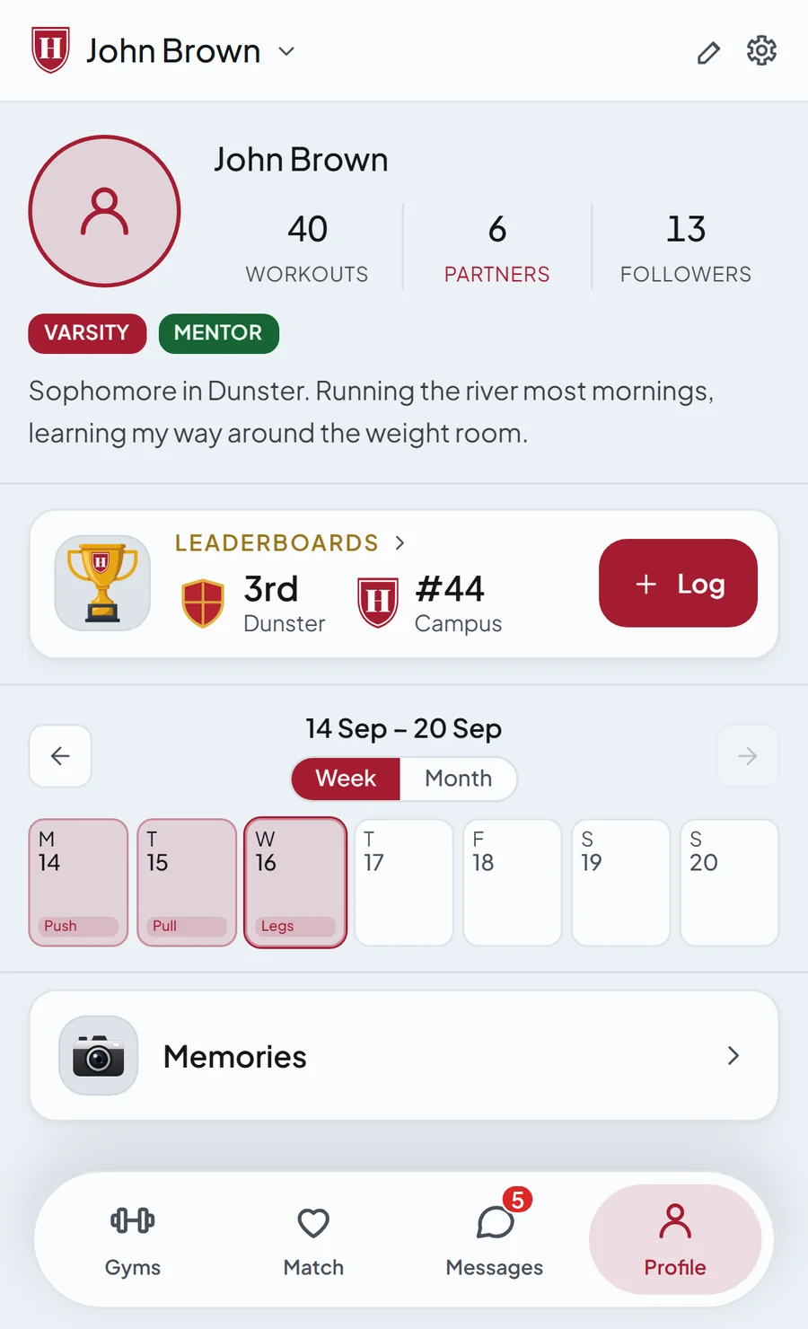 Profile: Track your statistics. See how you do in the leaderboards.