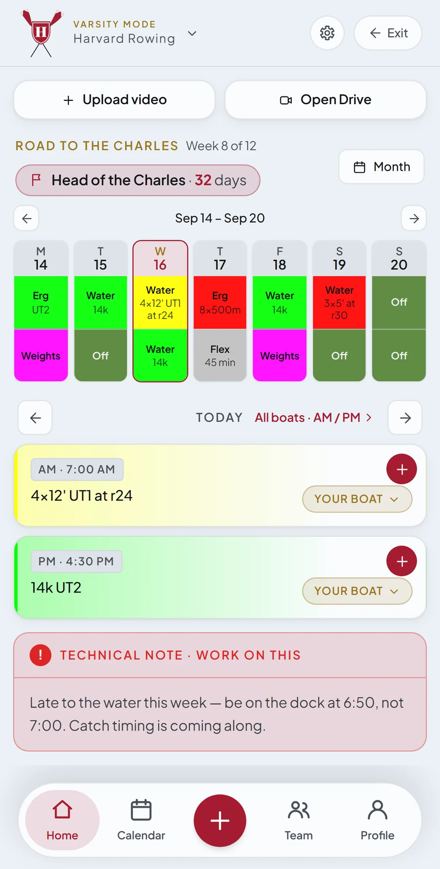 Training plan: Training plan always at hand.